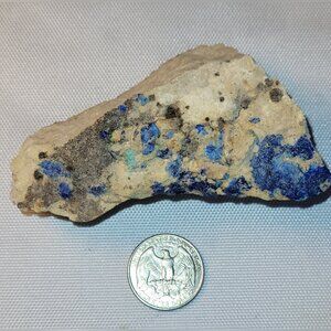 Two Pieces-Raw Azurite with Malachite and a Malachite from Utah